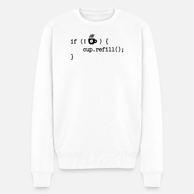 Développeur Programmeur Code Débogage Développeur Web - Pull Premium bio Homme - blanc