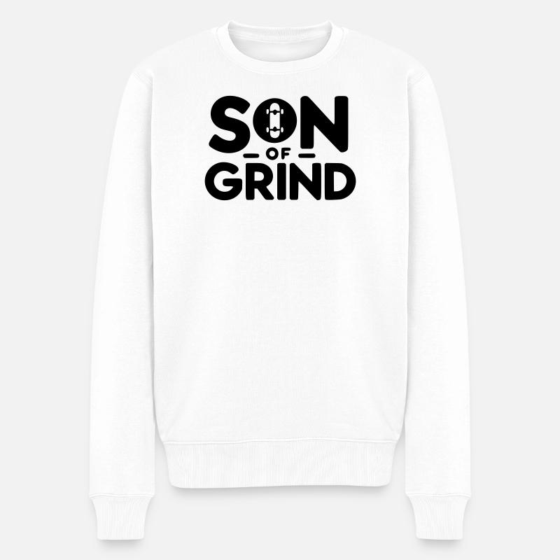 Son of Grind - Skateboard - Männer Premium Bio Pullover - Weiß