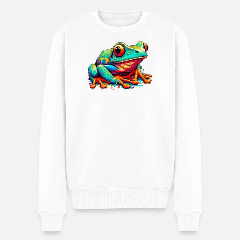 Grenouille - Pull Premium bio Homme - blanc