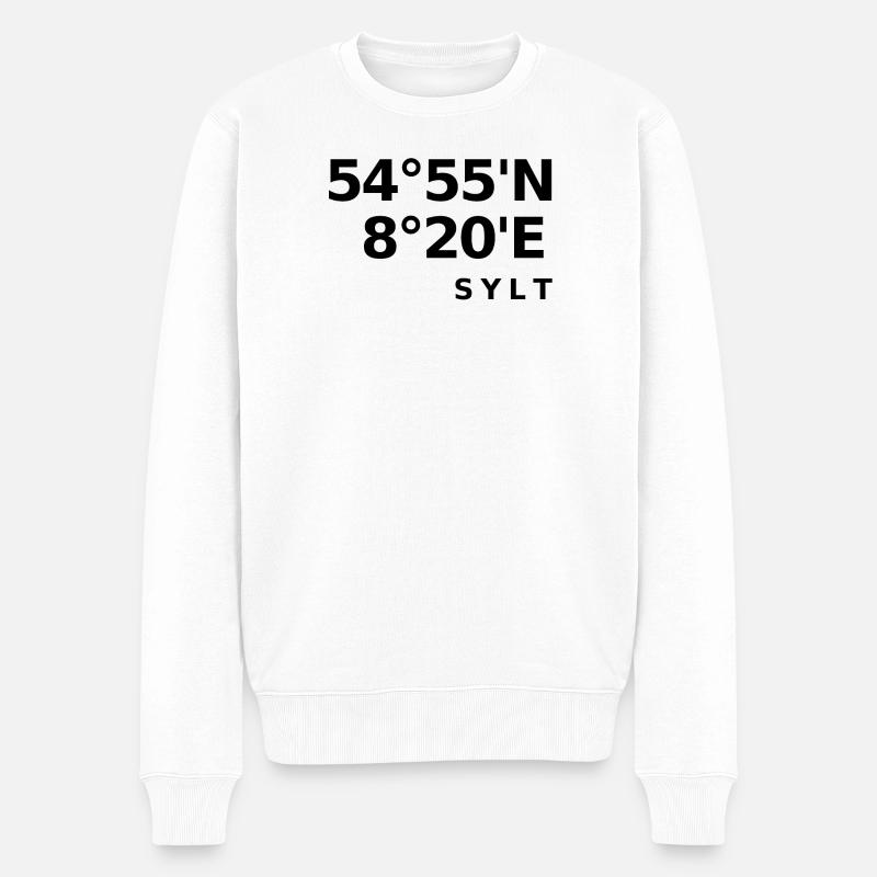 Sylt - Männer Premium Bio Pullover - Weiß