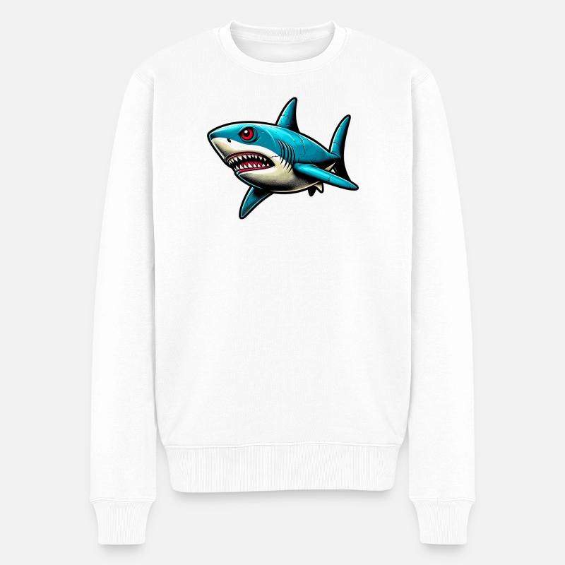 Requin - Pull Premium bio Homme - blanc
