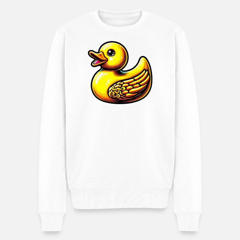 Caneton Canard Canard - Pull Premium bio Homme - blanc
