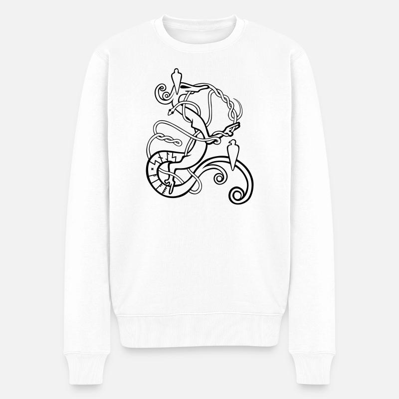 Norse Serpents - Männer Premium Bio Pullover - Weiß