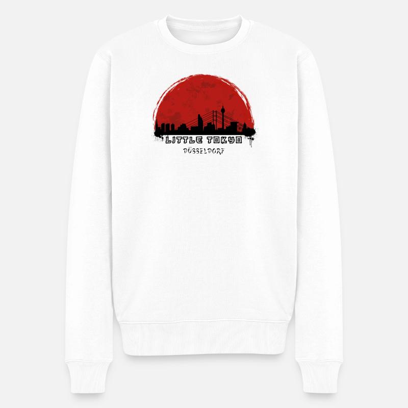 Little Tokyo - Männer Premium Bio Pullover - Weiß
