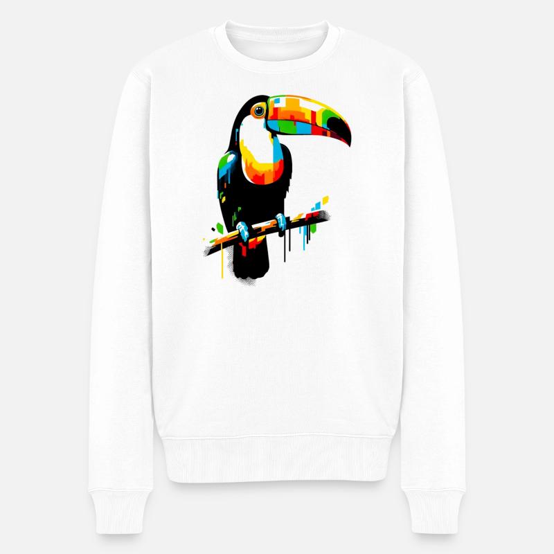 Toucan - Pull Premium bio Homme - blanc