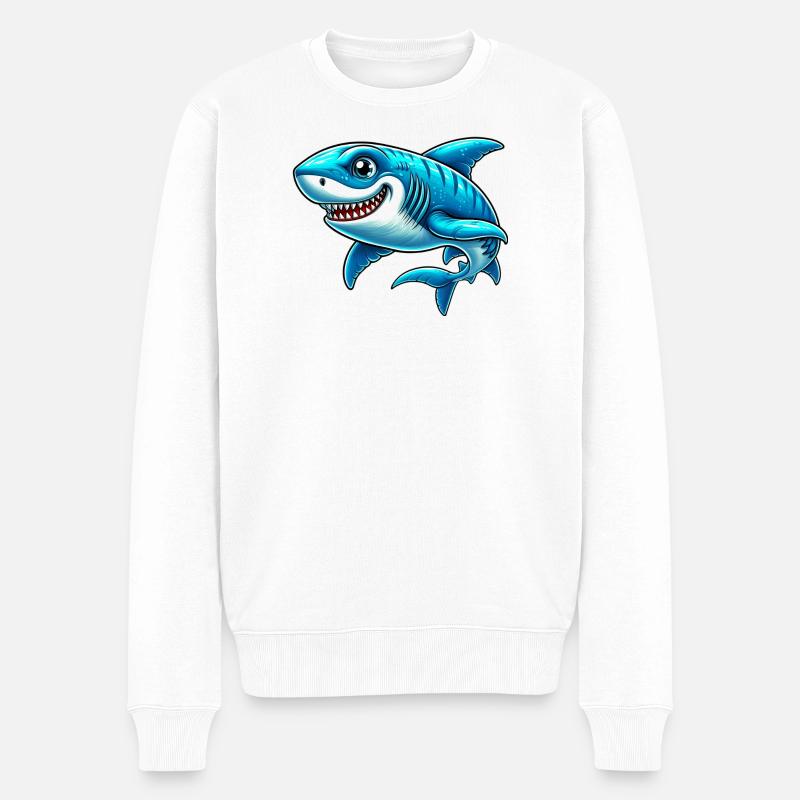 Requin - Pull Premium bio Homme - blanc