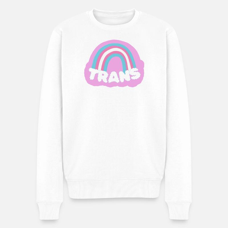 Transgender - Männer Premium Bio Pullover - Weiß