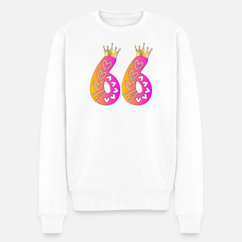 66e anniversaire - Krone - Pull Premium bio Homme - blanc