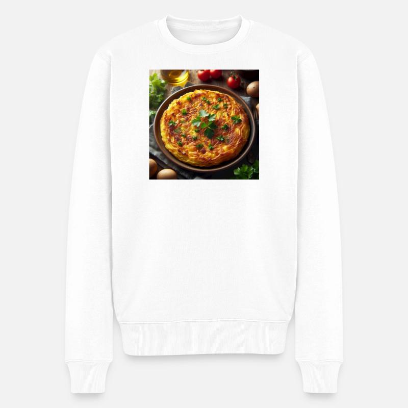 Omelette aux pommes de terre - Pull Premium bio Homme - blanc
