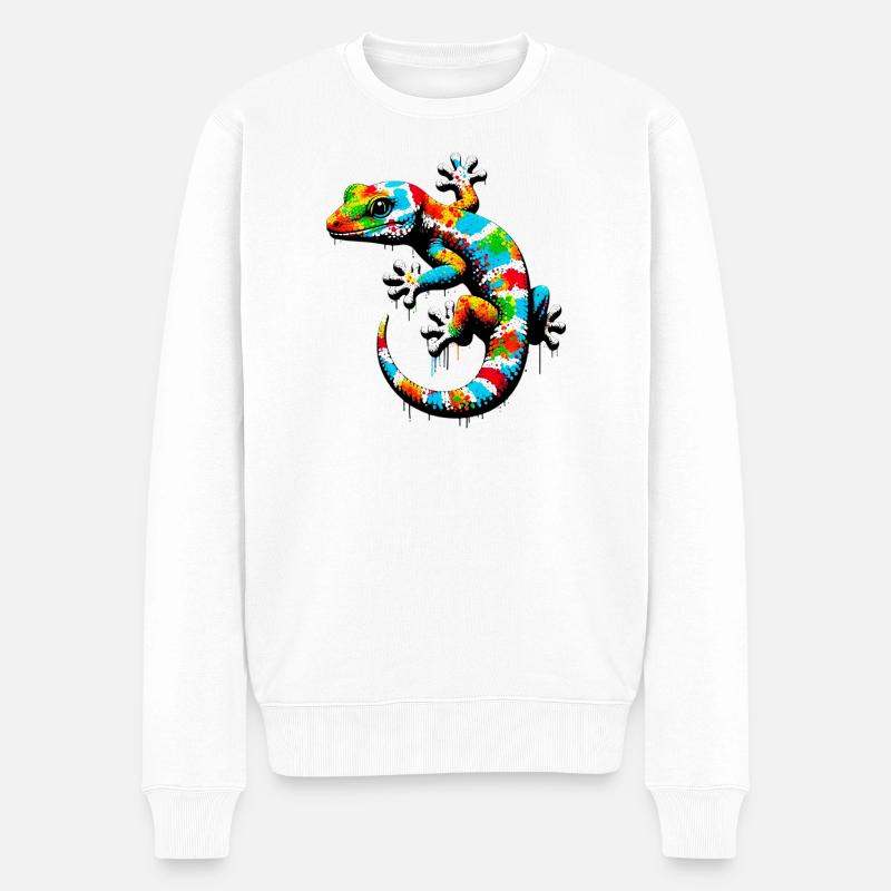 Gecko - Pull Premium bio Homme - blanc