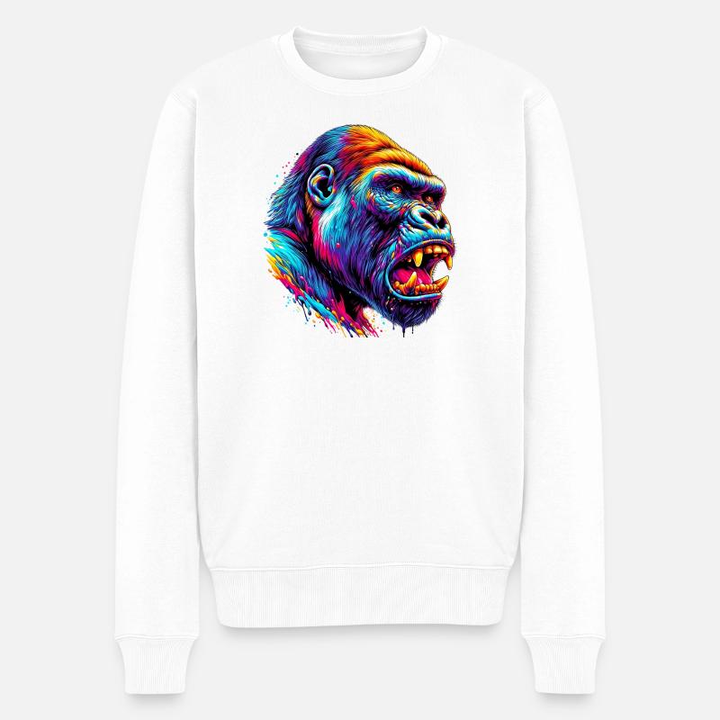 Gorille - Pull Premium bio Homme - blanc