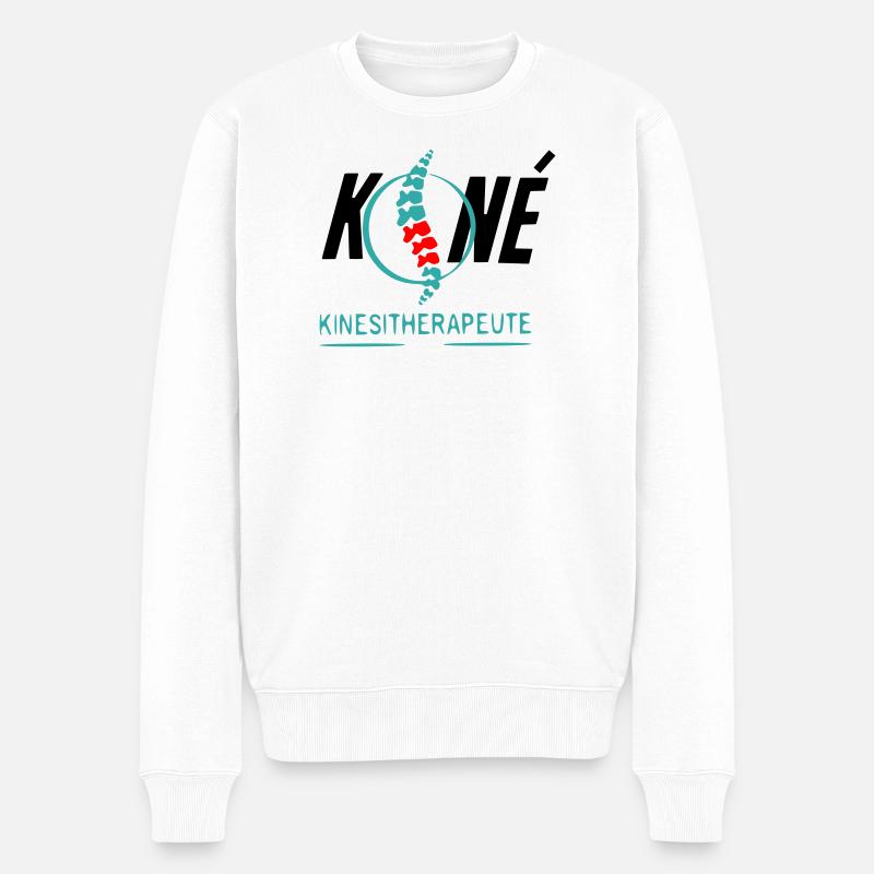 Physiotherapeut - Männer Premium Bio Pullover - Weiß