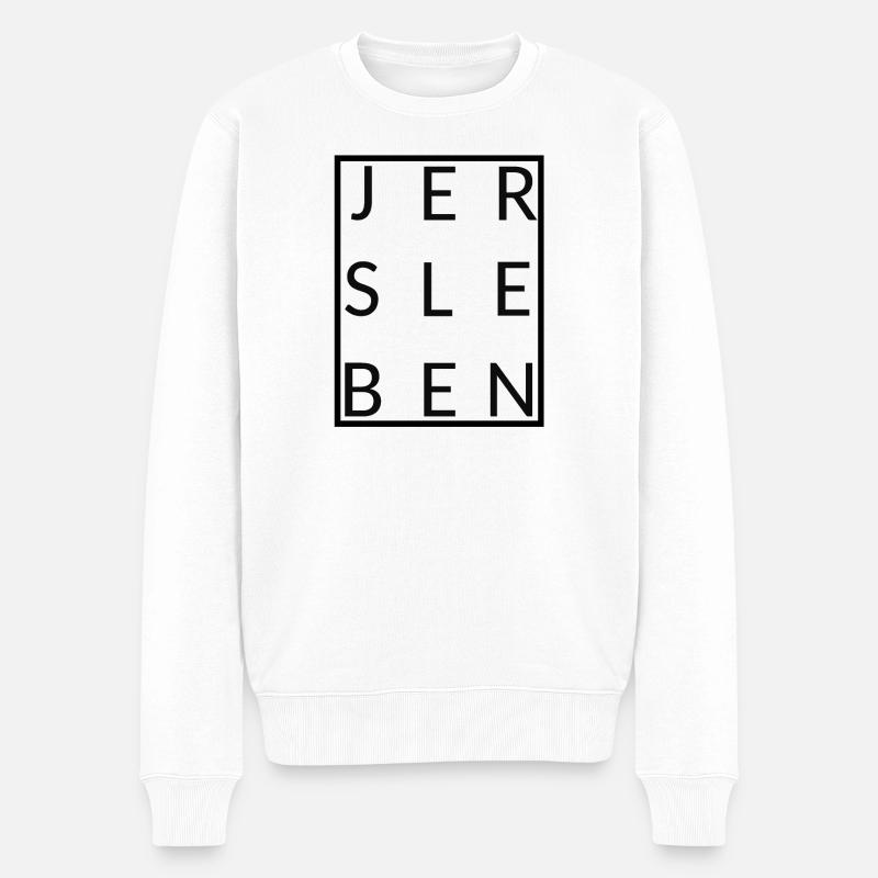 Jersleben - Männer Premium Bio Pullover - Weiß
