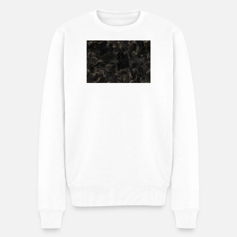 Goldene Träume - Männer Premium Bio Pullover - Weiß