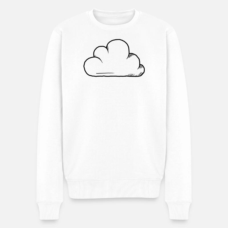 Conception du cloud - Pull Premium bio Homme - blanc