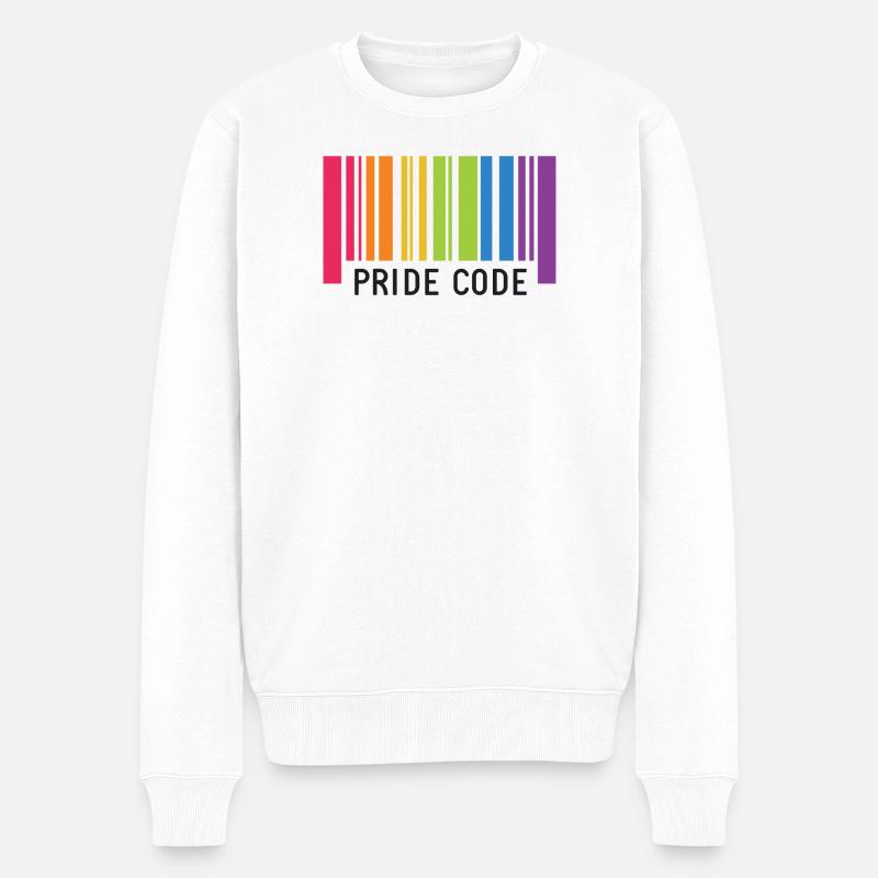 LGBT Pride Month - Pride Code - Men's Premium Organic Jumper - white