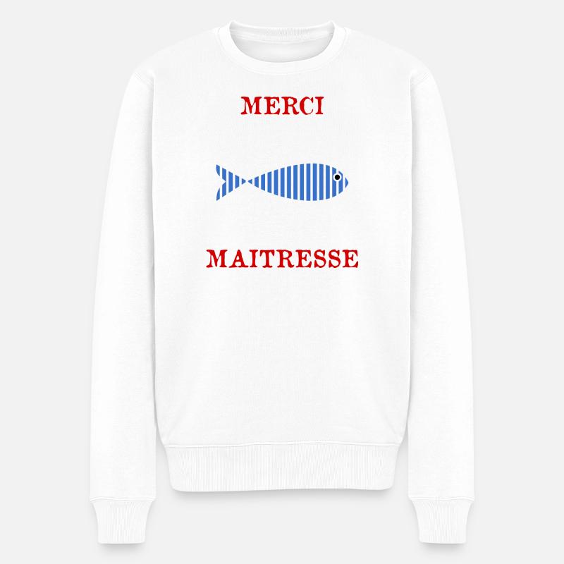 MERCI MAÎTRESSE - Pull Premium bio Homme - blanc