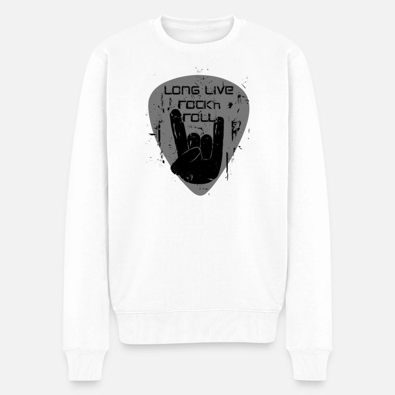 Longue vie au rock 'n' roll - Pull Premium bio Homme - blanc