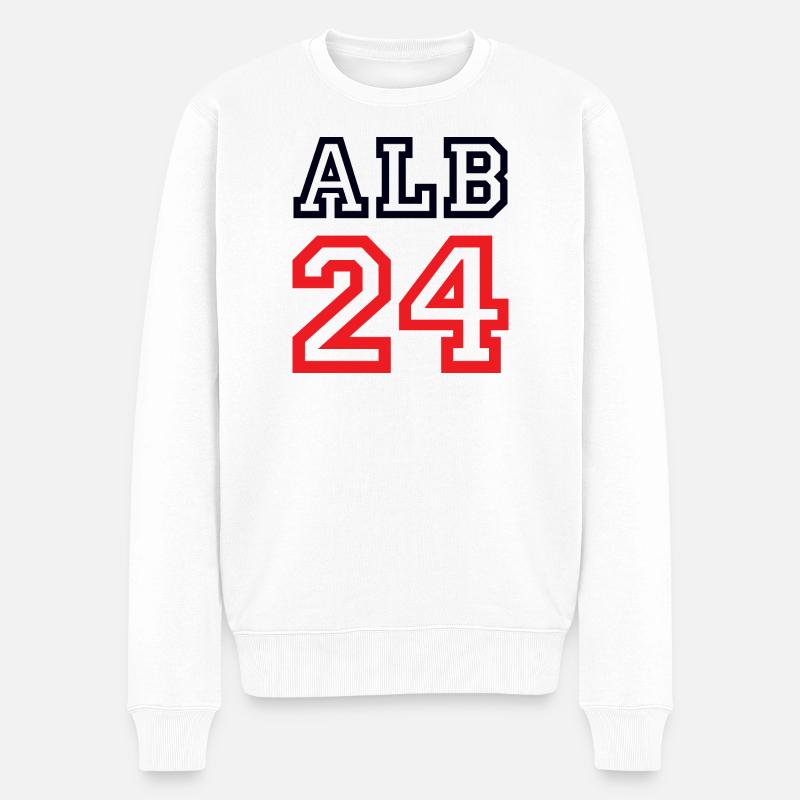 Albania Albanien - Männer Premium Bio Pullover - Weiß