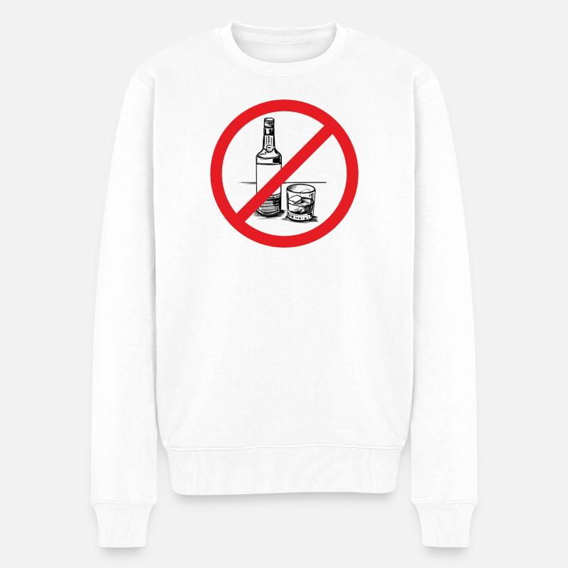 Alkohol verboten! - Männer Premium Bio Pullover - Weiß