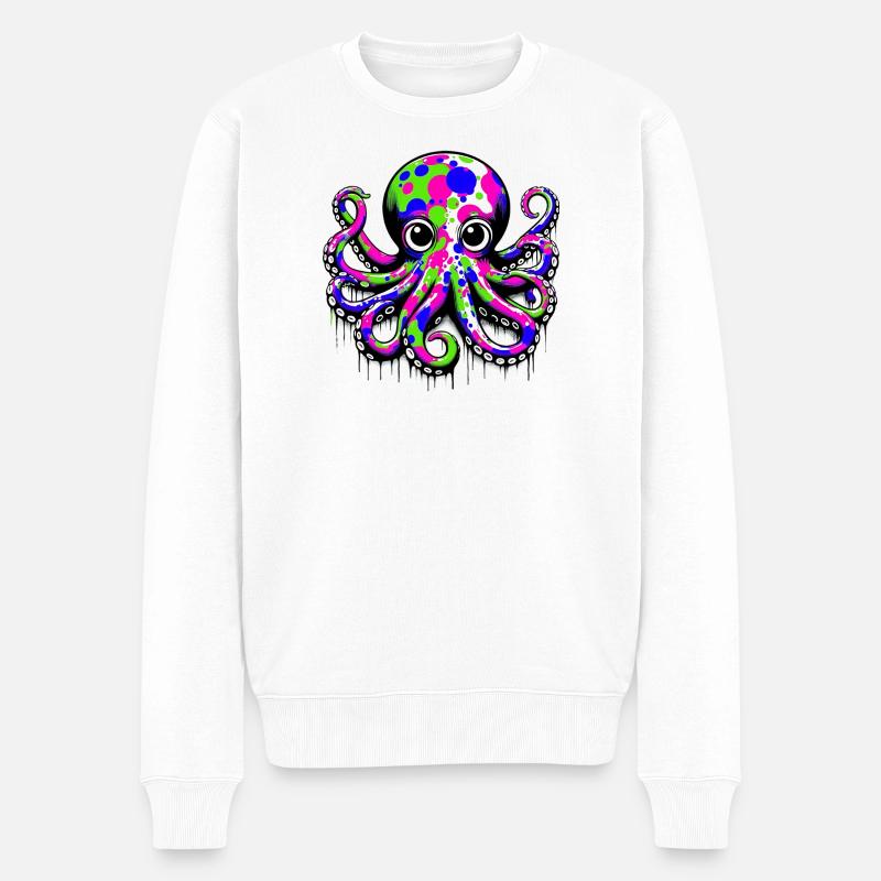 Pieuvre - Pull Premium bio Homme - blanc