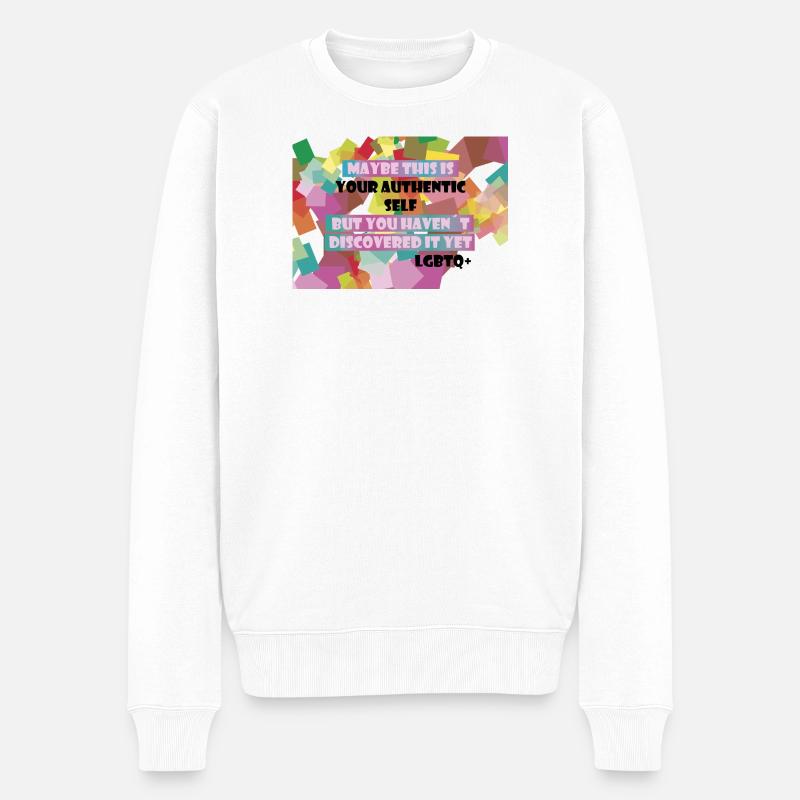 Qui suis-je ? LGBTQ+ ? - Pull Premium bio Homme - blanc