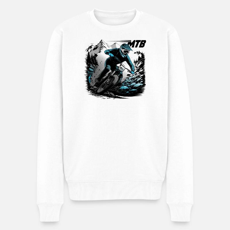 VTT Descente - Pull Premium bio Homme - blanc