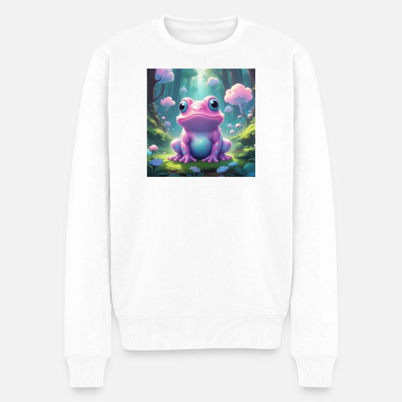 Grenouille dans la forêt enchantée - Pull Premium bio Homme - blanc