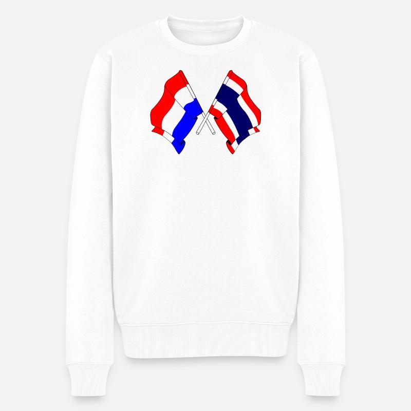 Drapeau Pays-Bas Thaïlande - Pull Premium bio Homme - blanc