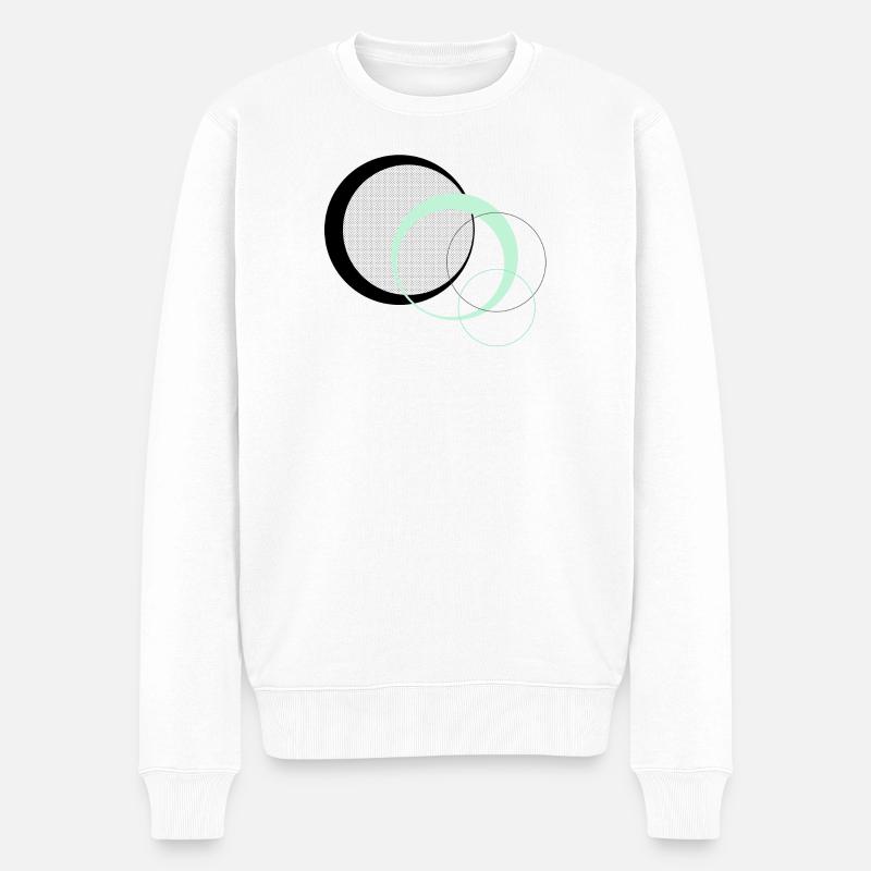 Kosmische Kreise - Männer Premium Bio Pullover - Weiß