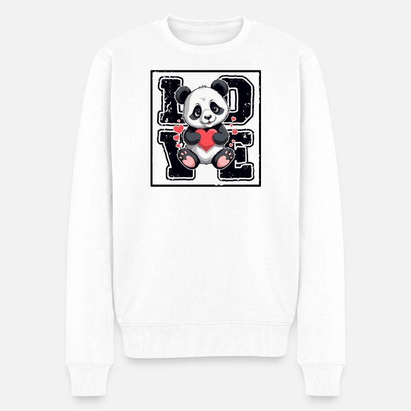 Amour du panda - Pull Premium bio Homme - blanc
