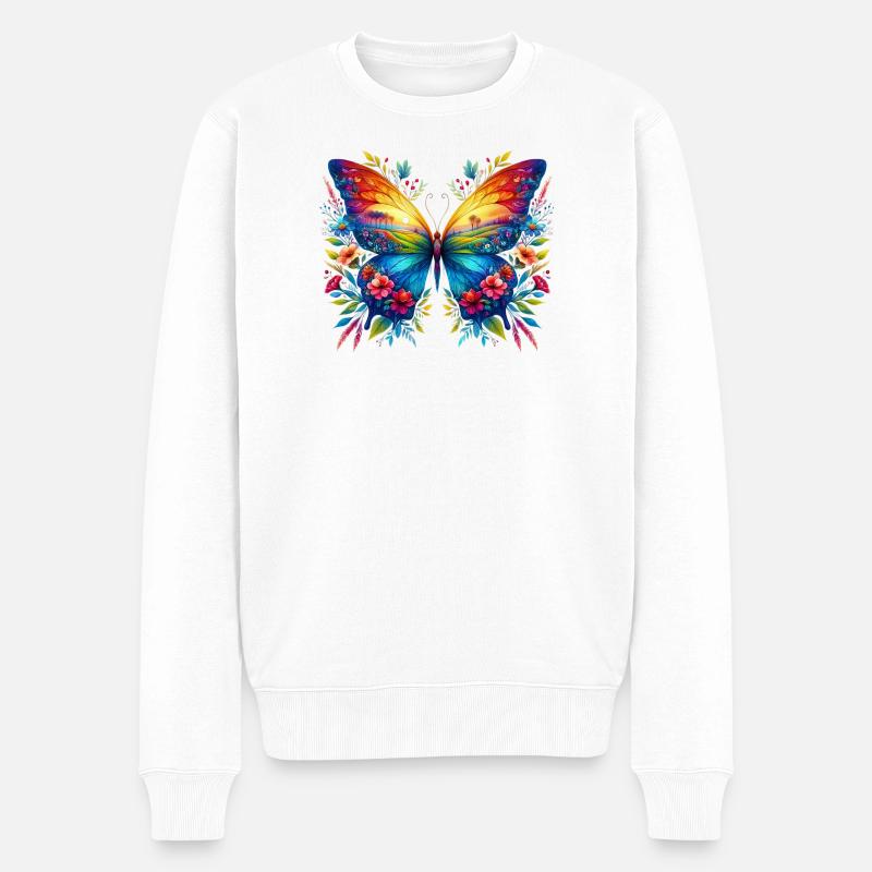 Papillon - Pull Premium bio Homme - blanc