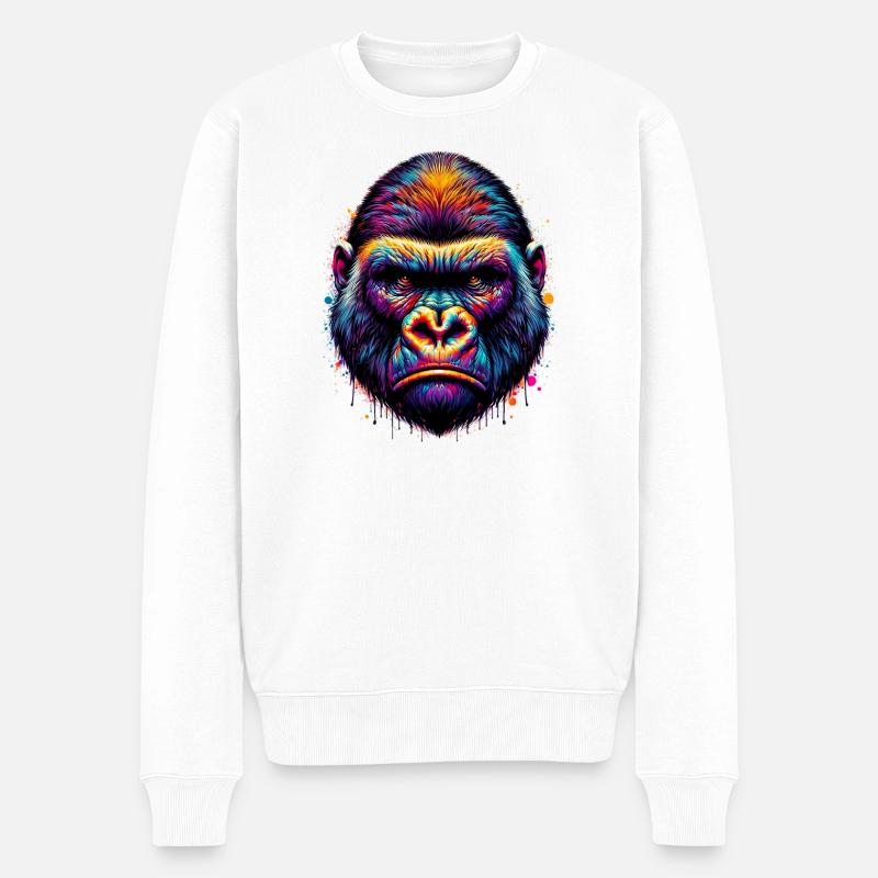 Gorille - Pull Premium bio Homme - blanc