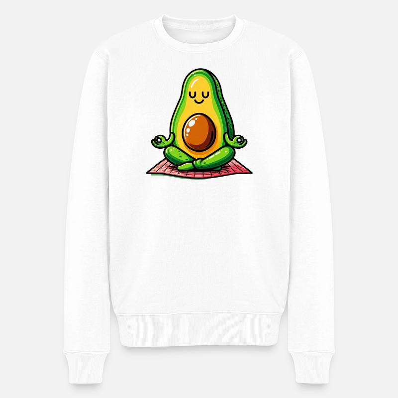 L’avocat en méditation - Pull Premium bio Homme - blanc