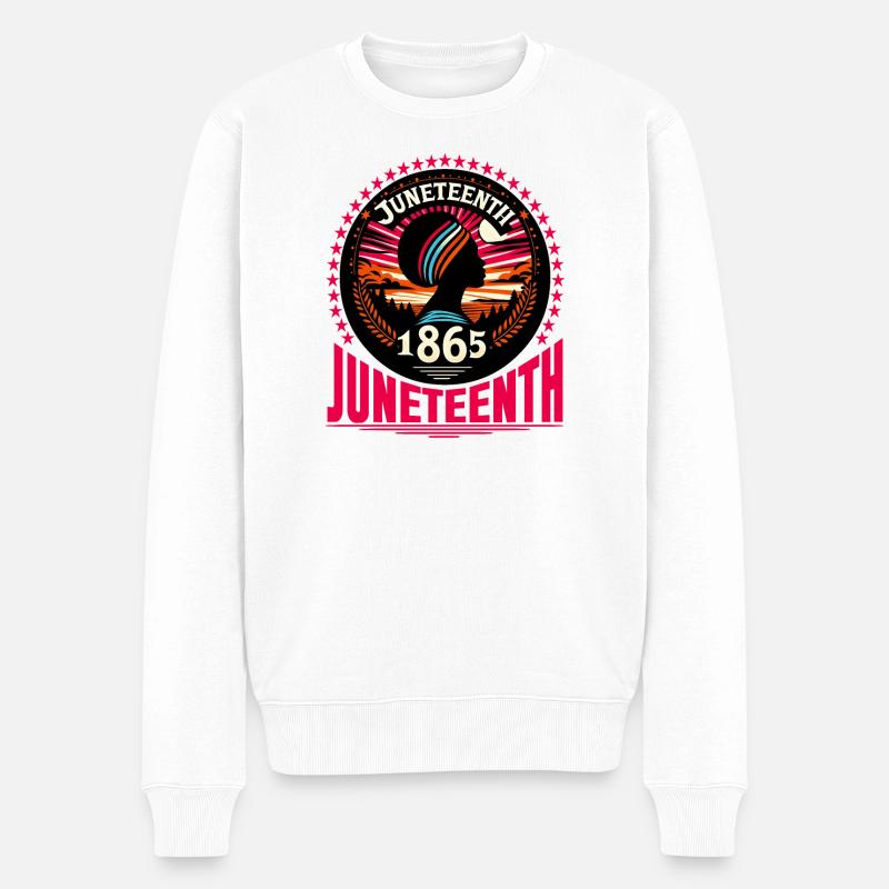 Juneteenth feiern: Freiheit, Erbe, Einheit - Männer Premium Bio Pullover - Weiß