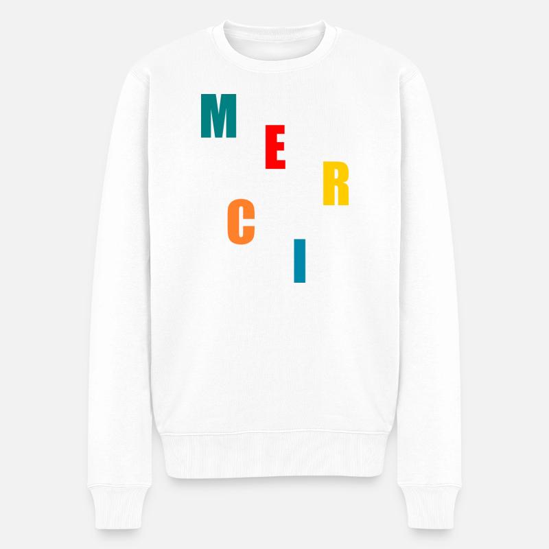 MERCI. MAÎTRESSE. MAÎTRE. MERCI MAÎTRESSE - Pull Premium bio Homme - blanc