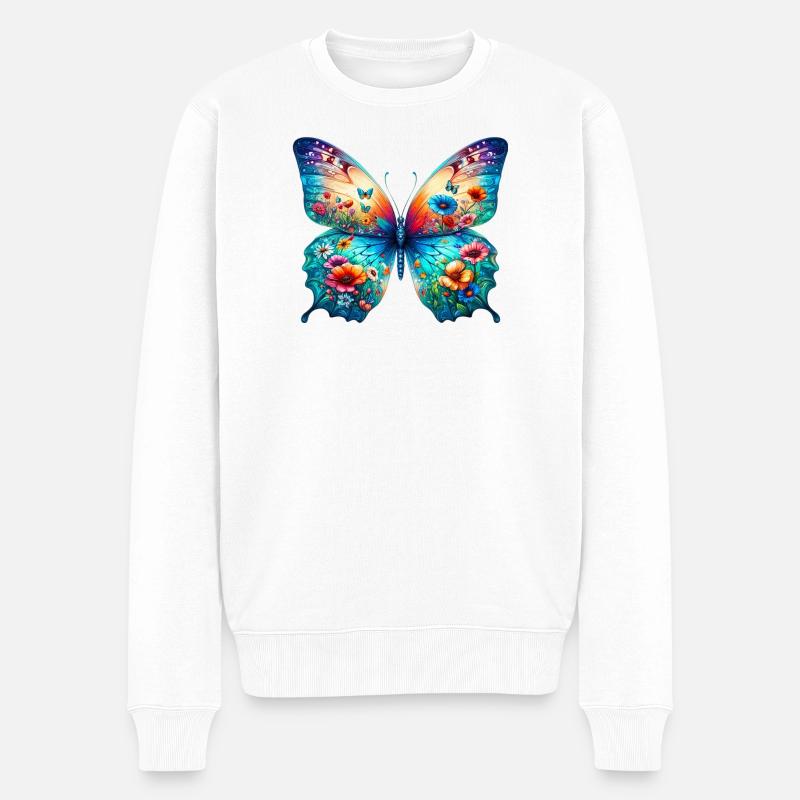 Papillon - Pull Premium bio Homme - blanc