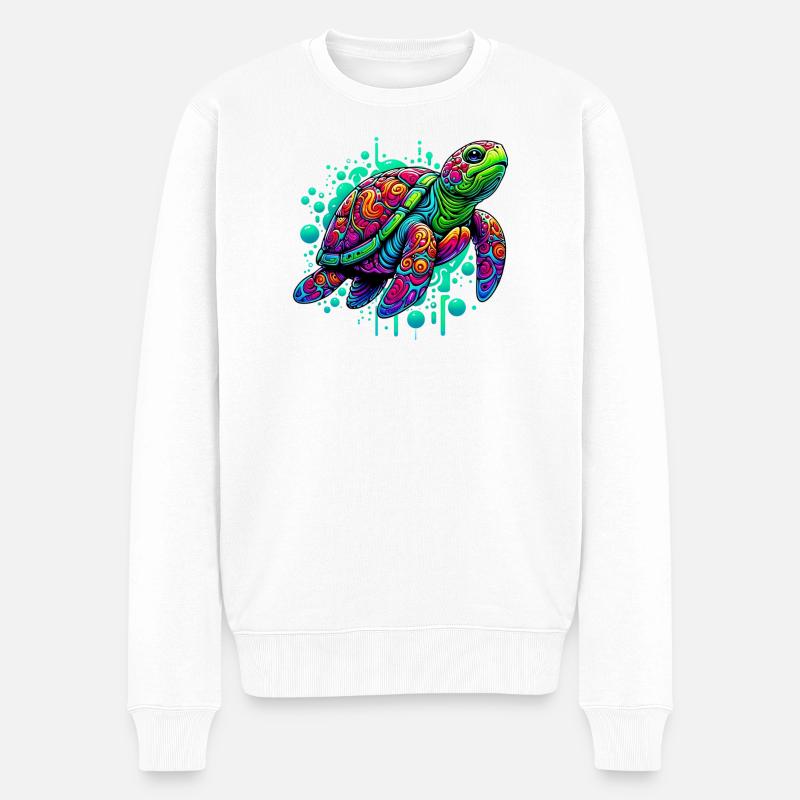 Tortue - Pull Premium bio Homme - blanc