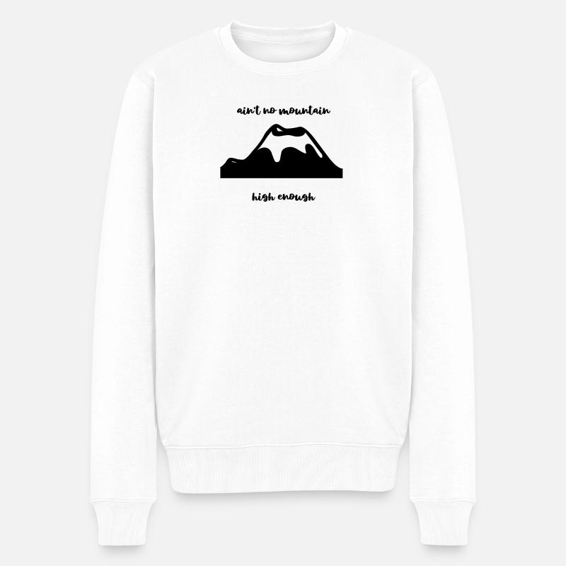 mountain - Männer Premium Bio Pullover - Weiß