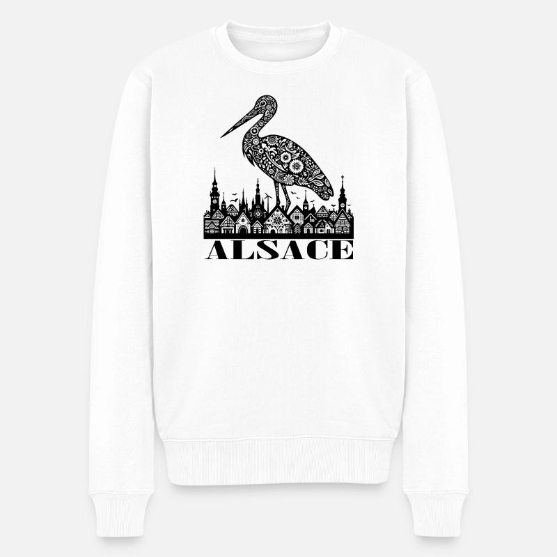 ALSACE - Pull Premium bio Homme - blanc