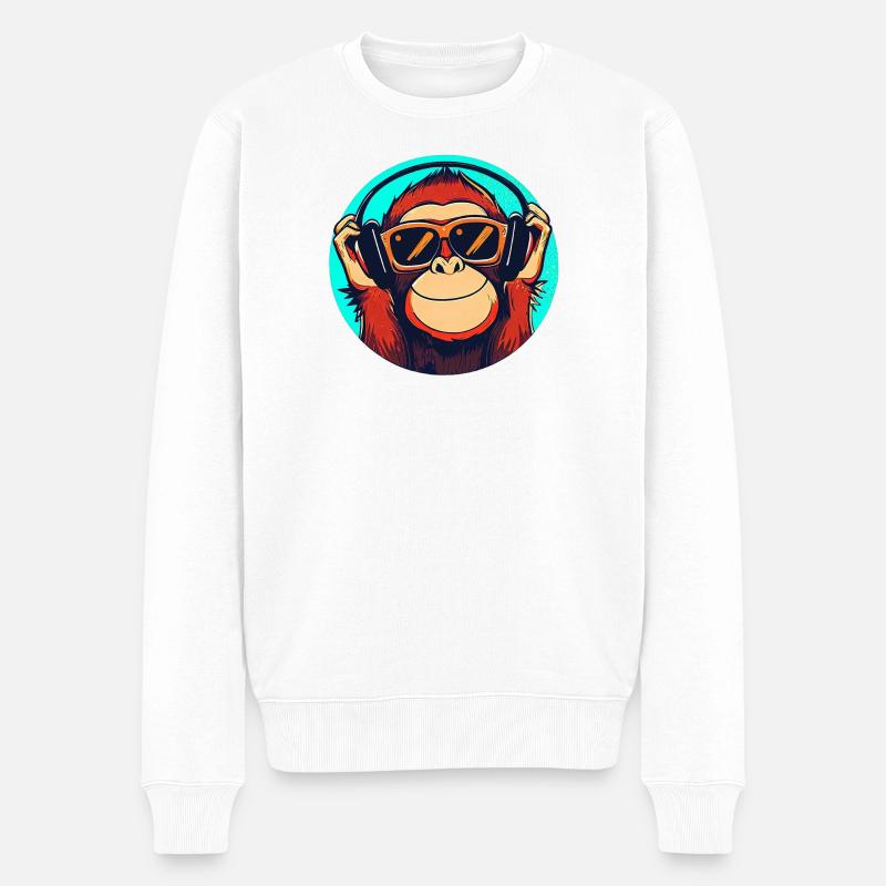 Singe - Pull Premium bio Homme - blanc