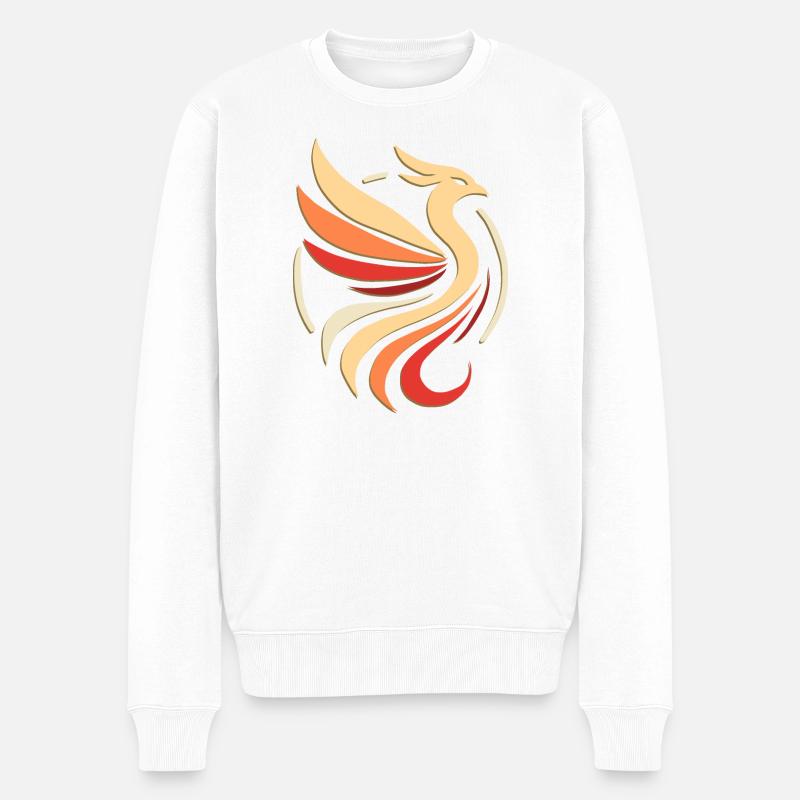 Phönix - Männer Premium Bio Pullover - Weiß