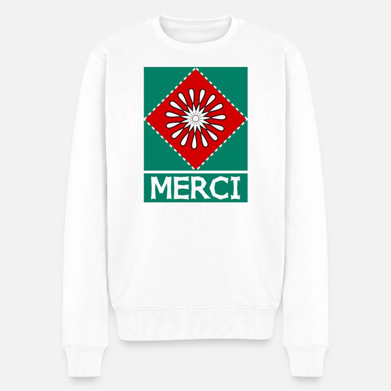MERCI. MAÎTRESSE. MAÎTRE. MERCI MAÎTRESSE - Pull Premium bio Homme - blanc