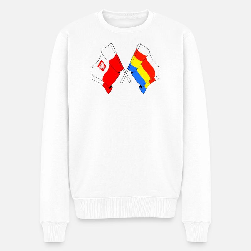 Drapeau de la Pologne, Podlachie croisée - Pull Premium bio Homme - blanc
