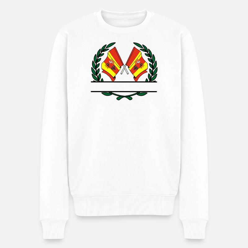 Drapeaux Bannière couronne de laurier Lodz - Pull Premium bio Homme - blanc