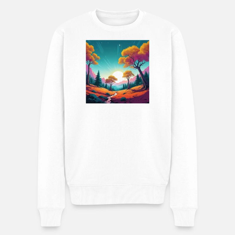 Coucher de soleil - Pull Premium bio Homme - blanc