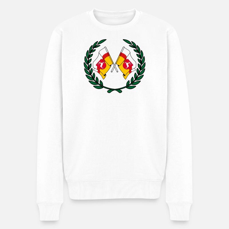 Drapeaux Lubin couronne de laurier - Pull Premium bio Homme - blanc