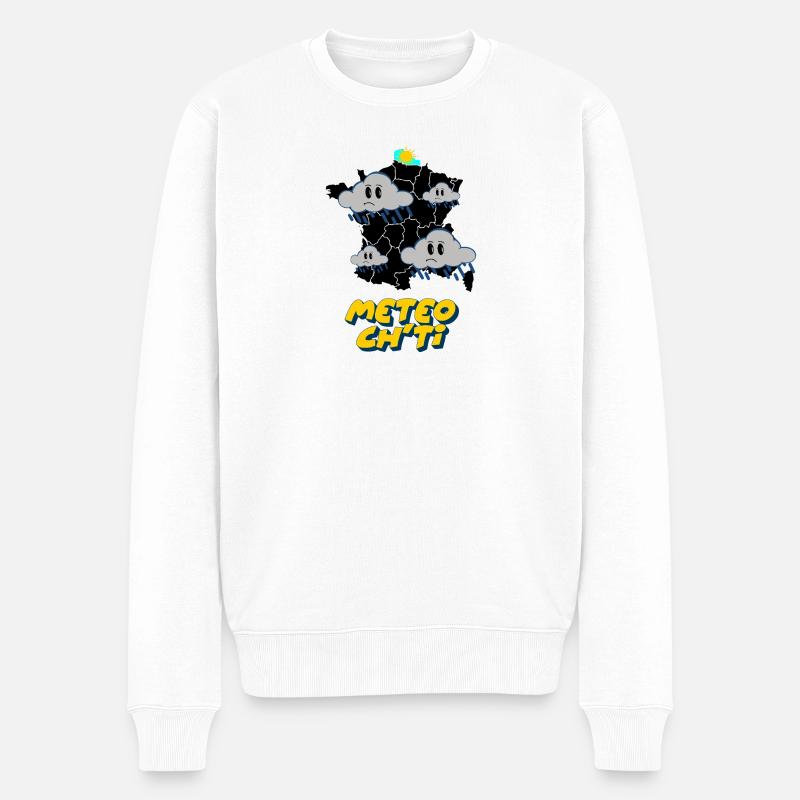 Ch'ti Wetter - Männer Premium Bio Pullover - Weiß