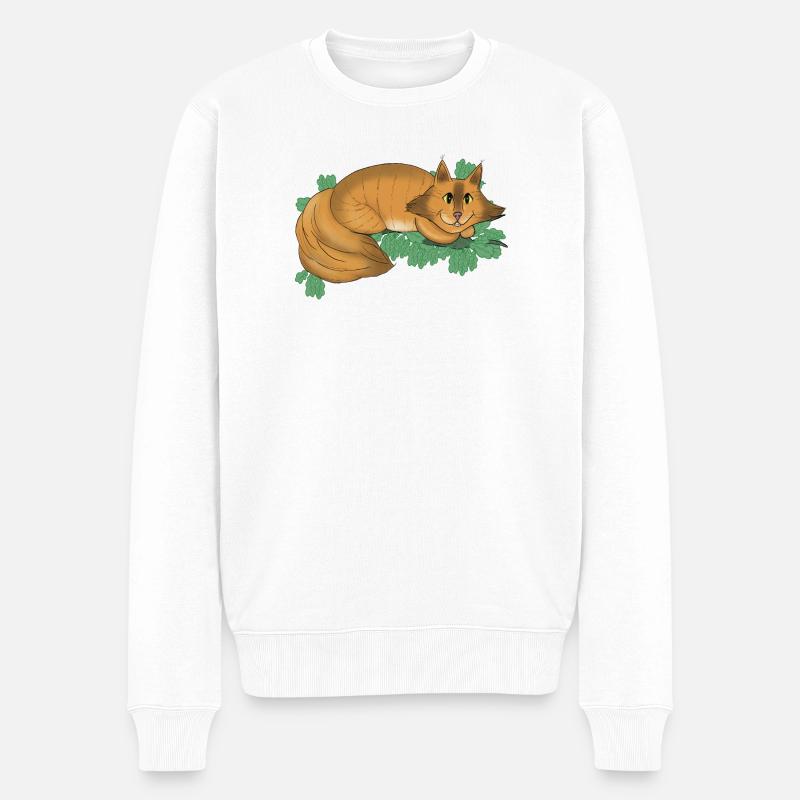 Chat du Cheshire - Pull Premium bio Homme - blanc