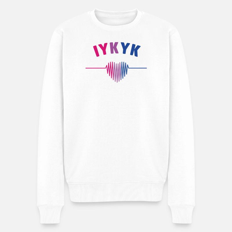LGBT Pride Monat - IYKYK Bisexuell - Männer Premium Bio Pullover - Weiß